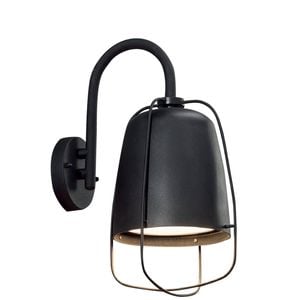 CLA Lighting Hink Exterior Cage Surface Mounted Wall Light IP44 Matt Black