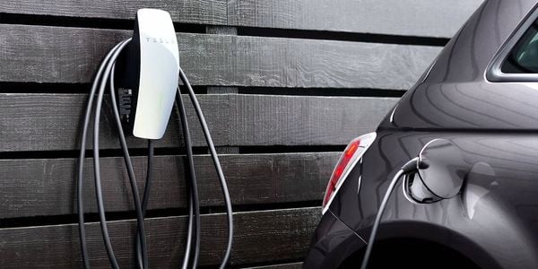 Car charging via a wall connector.
