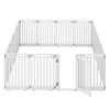 Costway Dog Pet Fence Portable Exercise Play Pen-White