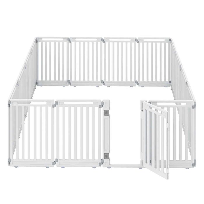 Costway Dog Pet Fence Portable Exercise Play Pen-White