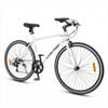 Costway 67cm Mountain Bike 6-Speed Outdoor Cycling Bike MTB Bicycle w/Dual Brakes White