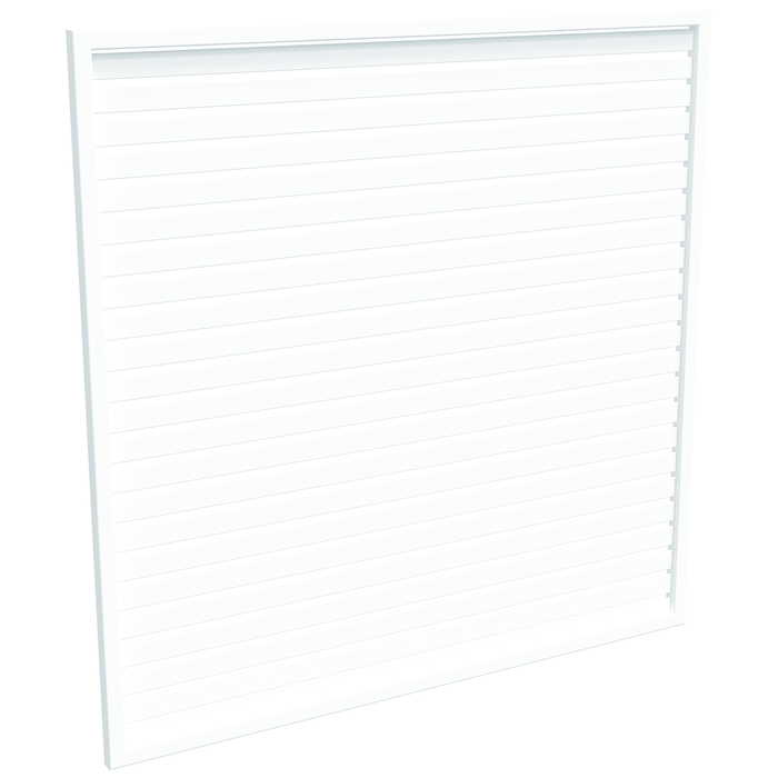ProtectorAl 1001-2000W X 1001-2000H Pearl White Aluminium Welded Slat Panel Horizontal 18mm Gap