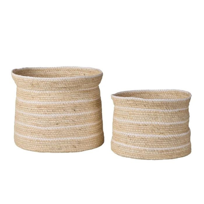 Amalfi Linear Baskets Set Of 2 Natural