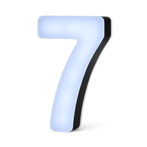 Lit Up 3D Led Number 7 Illuminated Opal Acrylic 100mmHx92mmWx23mmD