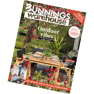 Bunnings magazine October 2024 tilted cover.