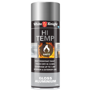 White Knight 300g Hi Temp Gloss Aluminium Spray Paint