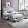 Donna King Bed Frame 4 Drawer Storage Grey