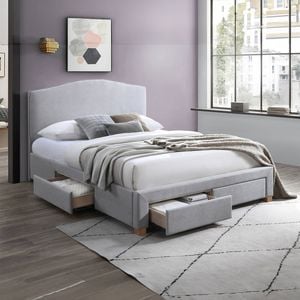 Donna King Bed Frame 4 Drawer Storage Grey
