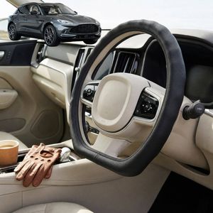 Australian Goose Steering Wheel Cover for Aston Martin DBX 2021 - Current D-shape Black