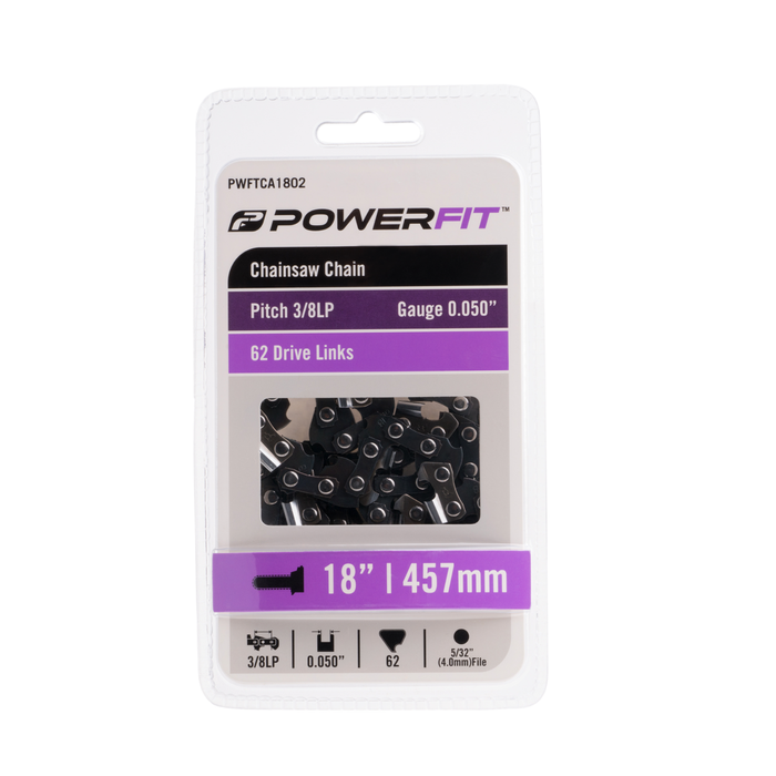 PowerFit 18" 3/8LP 62DL 0.050" Gauge Chainsaw Chain
