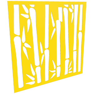 ProtectorAl 300-1200w x 300-1200h Light Yellow/Gloss White Bamboo Unframed Composite Deco Panel