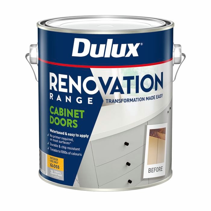 Dulux 2L Gloss Deep Base Renovation Range Cabinet Doors Waterbased Interior Coating
