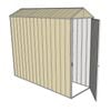 Build-a-Shed 0.8 x 2.3 x 2.1m Gable Single Hinged Door Shed - Cream
