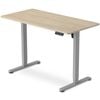 Fortia Sit To Stand Standing Desk 120x60cm, 72-118cm Electric Height Adjustable, Light Oak Style Silver Frame