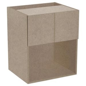 Kaboodle 600mm Raw Board Modern Microwave Wall Cabinet - Raw Board