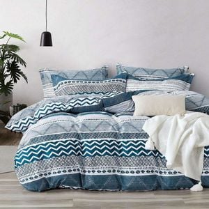 3D Blue Wave Stripe 151 Bed Pillowcases Quilt King Size