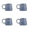 4PK Splosh Heartfelt For All You Are 440ml Stoneware Mug Coffee/Tea Cup - Blue