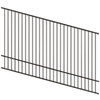 ProtectorAl 1201 - 2400 x 1500mm Black Satin Raked Up to 15º Flat Top Pool Fence Panel - Black