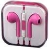 Handsfree Headphone Earphone w/ Mic 3.5mm Connector Jack - Pink