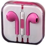 Handsfree Headphone Earphone w/ Mic 3.5mm Connector Jack - Pink
