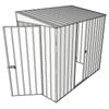 Build-A-Shed 1.2 x 2.3 x 2.0m Tunnel Shed Tunnel Hinged Door with 1 Sliding Side Door - Zinc
