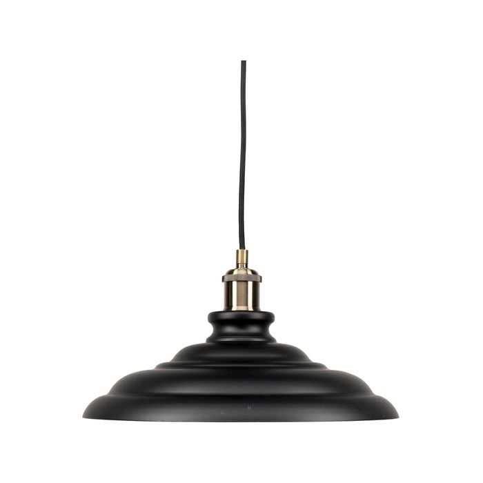 Brilliant Orson 35cm Matt Black DIY Classic Industrial Style Pendant Light