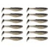 2x 6PK 3In Rapala Crush City Heavy Hitter Plastic Paddle Tail Lures -Black Gold