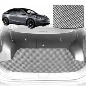 6D Diamond Car Boot Mat for Tesla Model Y 2022-Current-upper+lower+frunk-Cargo Mat-Grey-Outback GT