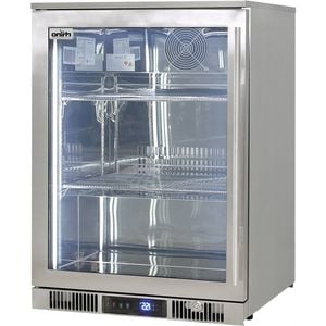 Rhino Stainless Glass Door Bar Fridge - (Left Hinged) - ENV1L-SS