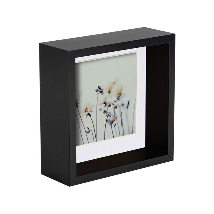 Nicola Spring 6 X 6 3d Shadow Deep Box Photo Frame - Craft Display Picture Frame With 4 X 4 Mount