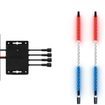 SoundExtreme whip kit with 2 x 2ft (61cm) IP66 Waterproof Shockproof LED Whip