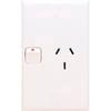 HPM Single Powerpoint 15 Amp Vertical White