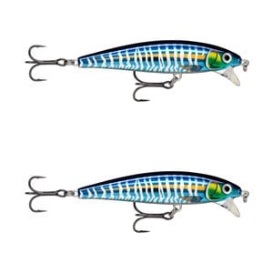 2x Rapala 10cm X Rap Magnum Cast Hard Body Casting Fishing Lures - HD Wahoo UV