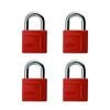 Lockwood 120N 40 + 25mm Alloy Silicon Shackle Padlock - 4 Pack