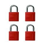 Lockwood 120N 40 + 25mm Alloy Silicon Shackle Padlock - 4 Pack