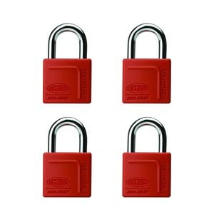 Lockwood 120N 40 + 25mm Alloy Silicon Shackle Padlock - 4 Pack