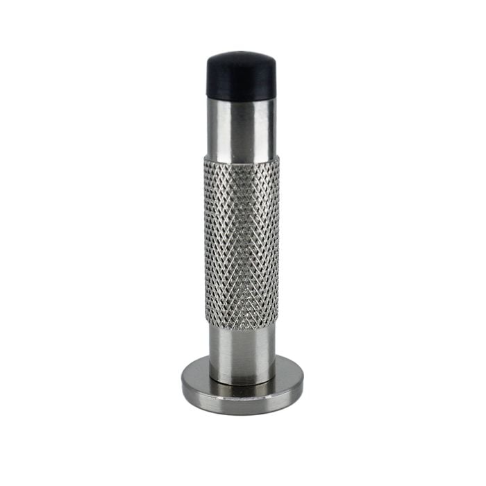 Adoored 85mm Satin Chrome Knurled Monument Door Stop