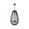 CLA Lighting GAMBA Wide/Narrow Angular Cage Pendant Light - Narrow Antique Brass