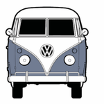 KombiLife Volkswagen T1 Split Window Kombi Window & Bumper Sticker