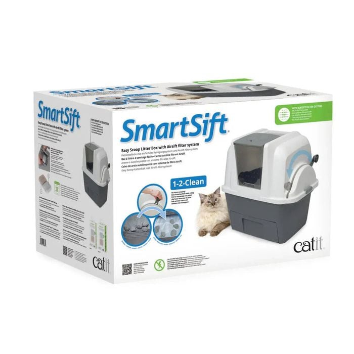 Catit Smartsift Airsift Deluxe Hooded Cat Pan Litter Tray Set