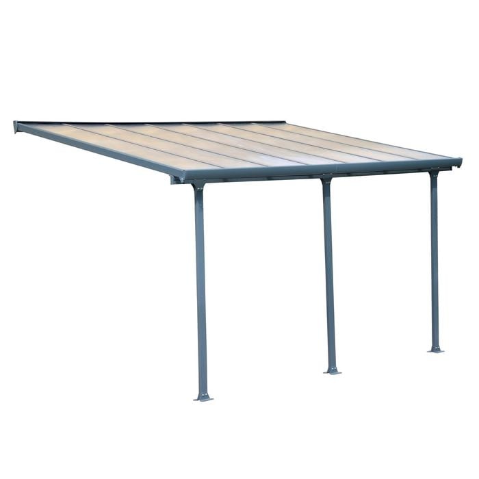 Canopia 3.0 x 4.25 x 3.0m Grey / Clear Feria DIY Patio Kit