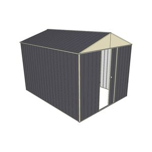 Build-a-Shed 2.3 x 3.0 x 2.3m Front Gable Single Sliding Door Shed - Grey