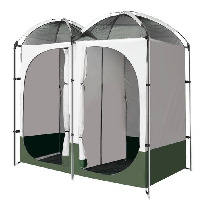 Weisshorn Double Camping Shower Toilet Tent Outdoor Portable Change Room Green Bunnings Australia