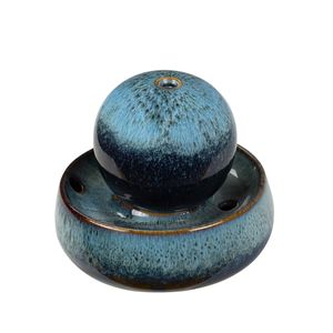 Northcote Pottery 22 x 18cm Coastal Orb Coastal Blue Glazed Ceramic Water Feature