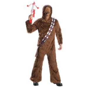 Star Wars XL Chewbacca Kids Deluxe Costume w/ Mask Halloween Dress Up Party