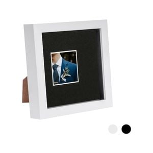 Nicola Spring 6 X 6 3d Shadow Box Photo Frame - Craft Display Picture Frame With 2 X 2 Mount - Glass Aperture - White