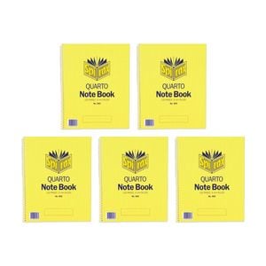 5pk Spirax 593 Quatro Spiral Bound Writing Notebook 120 Pages 252x200mm