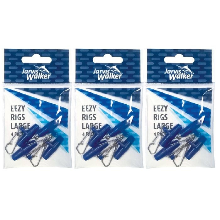 3x 4 Pack of Large Jarvis Walker Eezy Sinker Rigs
