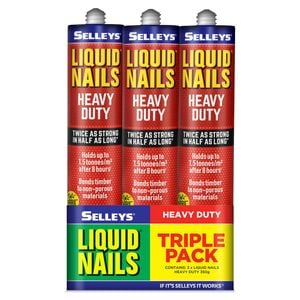 Selleys 350g Heavy Duty Construction Adhesive - 3 Pack