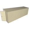 Build-a-Shed 1.5 x 6 x 2m Hinged Door Tunnel Shed without Side Doors - Cream
